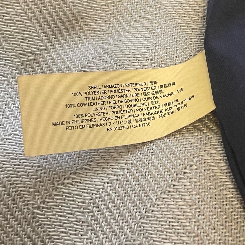 Kate Spade navy floral tote, polyester/leather, near-pristine condition - Picture 9 of 9
